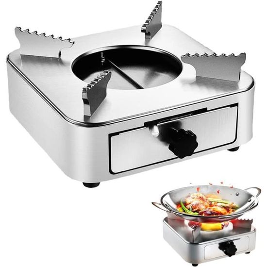 CHE AT6313 Mini Réchaud Pliant De Camping Extérieur Cuisinière à Gaz Portable Brûleur De Pique