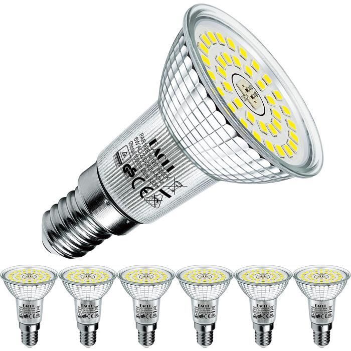 Ampoule LED E14 Blanc Froid 6W Remplace Incandescence Halogène 100W