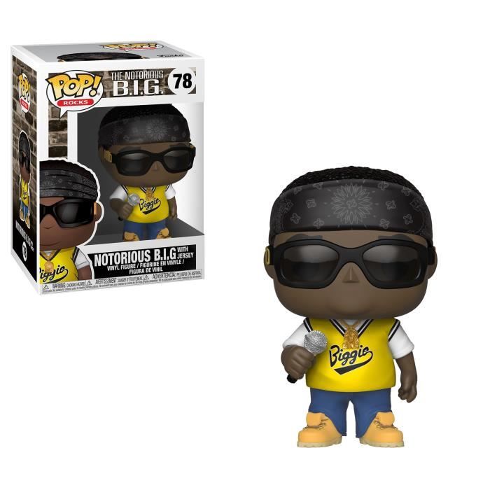 Figurine Funko Pop! Rocks: The Notorious B.I.G. avec son maillot