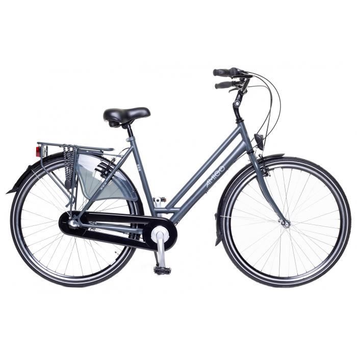 AMIGO Vélo dame Bright 28 pouces 53 cm Femme 3SP V-Brake Anthracite