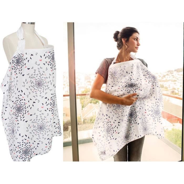 Qualité Supérieure 100 % Coton * Couvertures d'allaitement Nursing Cover (Flying Birds)