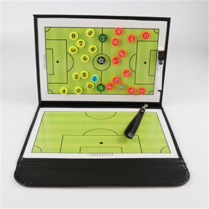 Football Tableau Tactique Coach Magnétique Stratégie de d'entraînement Plaque Portable Foot-ball Compétition Coaching Marqueur
