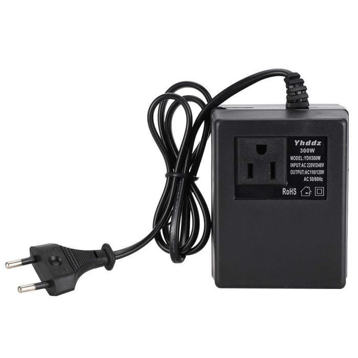 Convertisseur de tension de transformateur de puissance 300W AC 220V à 110V Adaptateur de prise UE (prise UE)