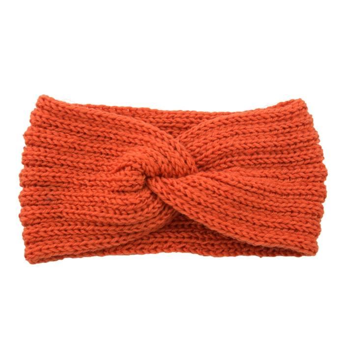 Bandeau chauffant d'oreille extensible doux femmes bandeaux en tricot de câble d'hiver bandeaux YQX201106485OR_7276