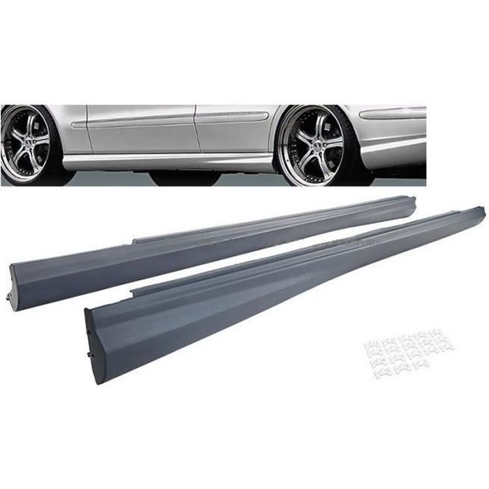 2 BAS DE CAISSE EN ABS LOOK AMG POUR MERCEDES CLASSE E W211 DE 2002 A 2009