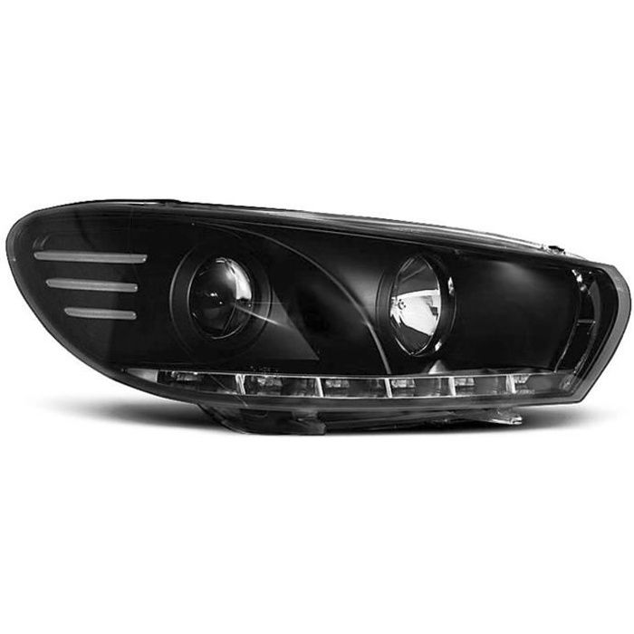 Paire de feux phares VW Scirocco 08-14 Daylight led noir