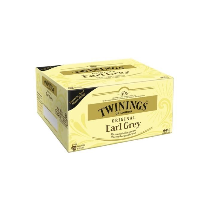 Thé Earl Grey Twinings 50 sachets - 100g