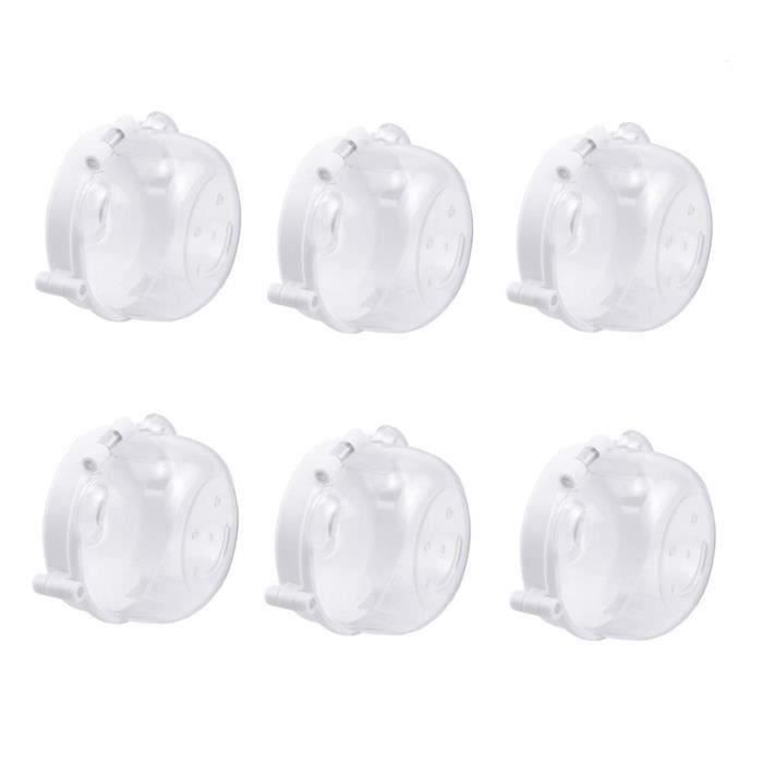 Paquet de 6 Couvertures de Bouton de CuisinièRe Gardes SéCurité pour Enfants de Gaz Cuisine Verrous Couvercle de Protection de