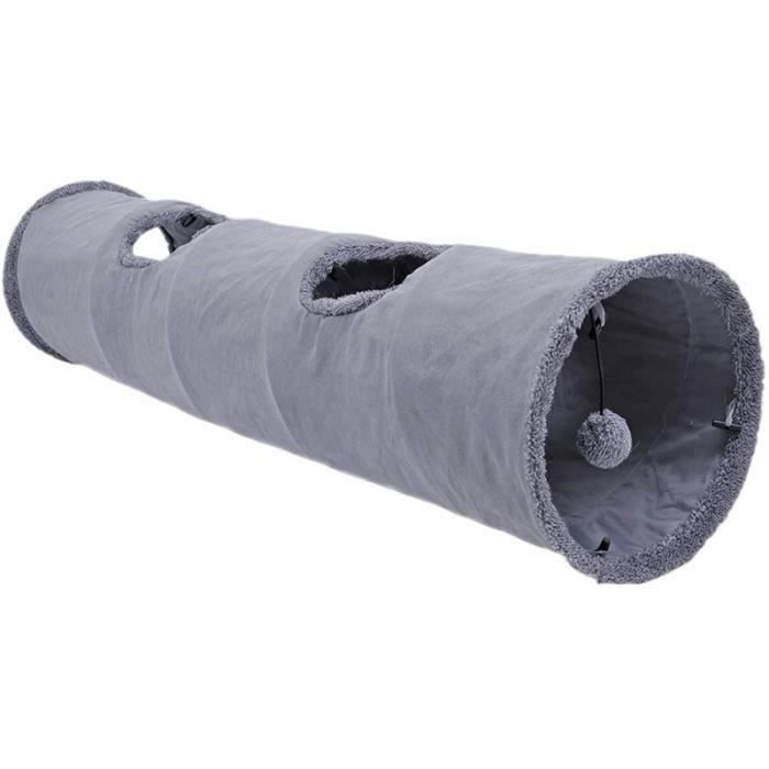 Tunnel pour Chat Pliable pour Chat Jouets pour Chat Tunnel de Jeu Durable en SuèDe Caché Tunnel pour Plis pour Animaux de Compagnie