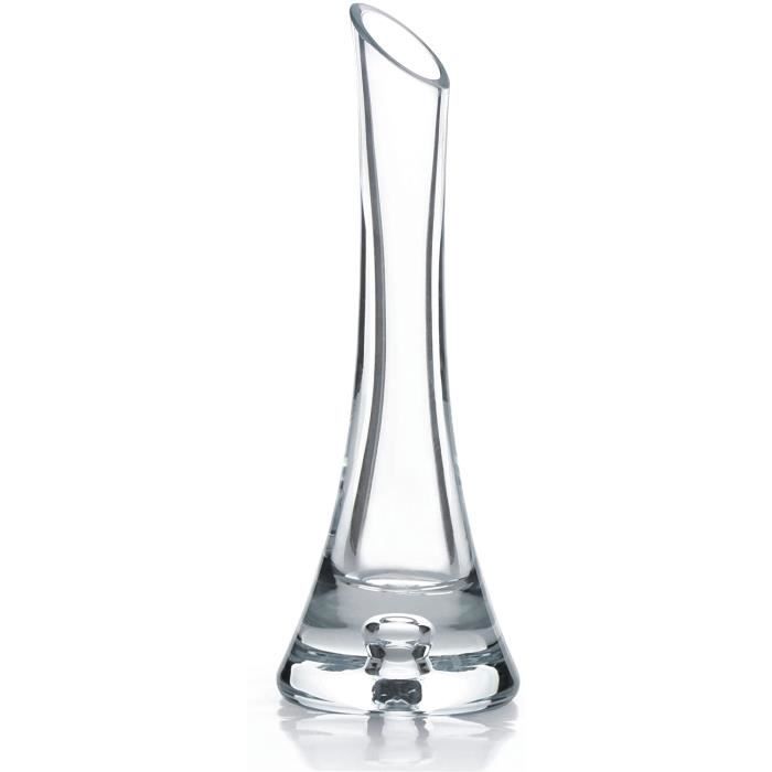 Garbanzo-Shop - Vase en verre - Hauteur : 20 cm - 1 pièce - Magnifique - Adapté à tout type de table - Pour des fleurs simples (rose