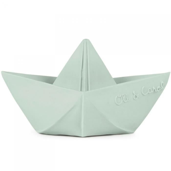 OLI et CAROL Anneau de dentition Jouet de bain Bateau Origami Menthe
