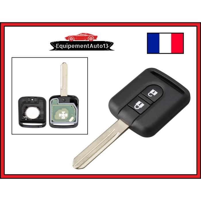 Boîtier De Télécommande 2 Boutons Compatible Nissan Navara, Note, Pathfinder - Coque Noire Sans Fil, Neuf