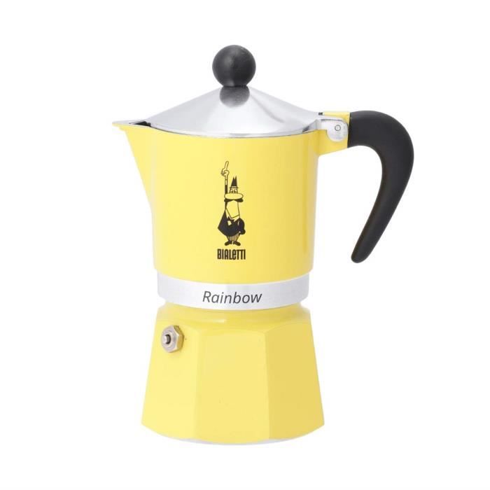 Bialetti Machine à Expresso pour 3 Tasses, Aluminium, Jaune, 30 x 20 x 15 cm - 4982