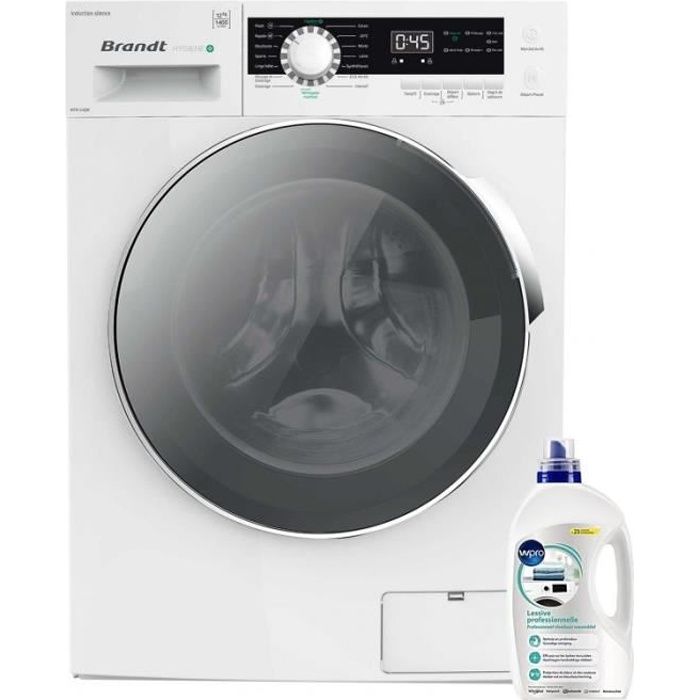 BRANDT Lave-linge frontal 12kg 1400trs/min 16 programmes Machine à laver hublot 60 Blanc