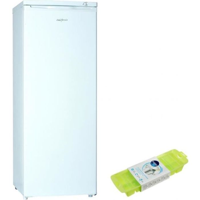 CALIFORNIA Congélateur armoire vertical blanc froid statique 163L Autonomie 16h Pose Libre