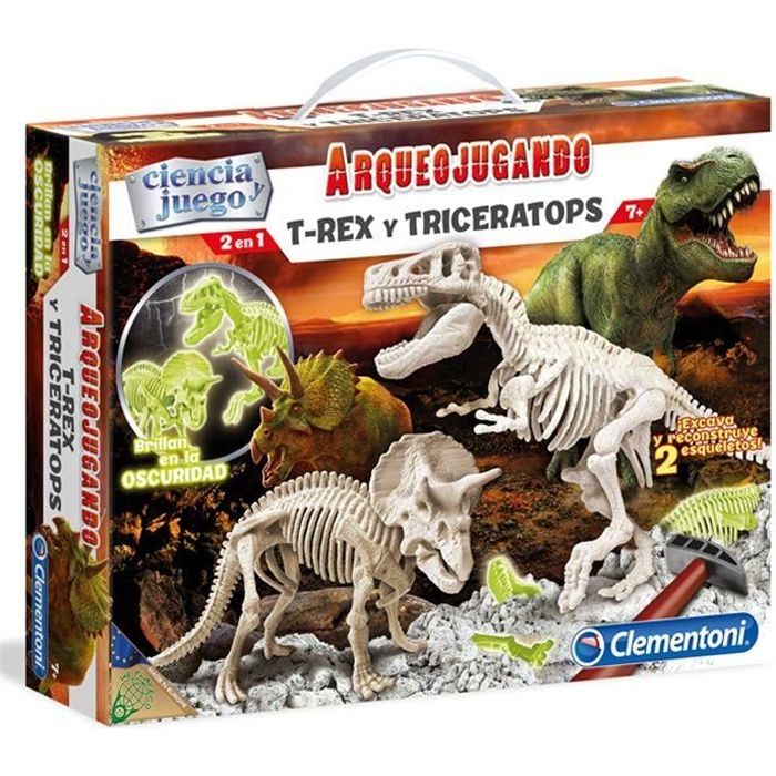 Arqueojugando T-Rex et le fluor triceratops