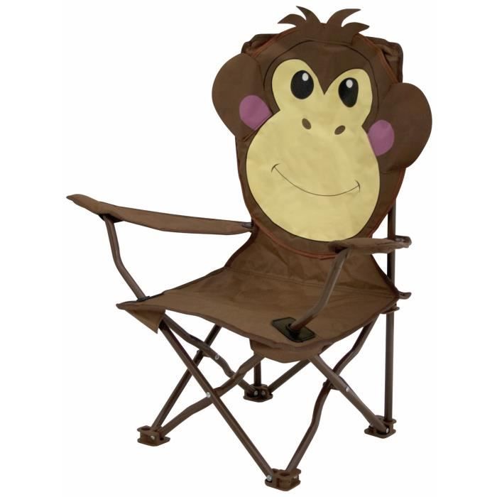 Eurotrail chaise haute singe 60 x 26 cm polyester/acier brun junior