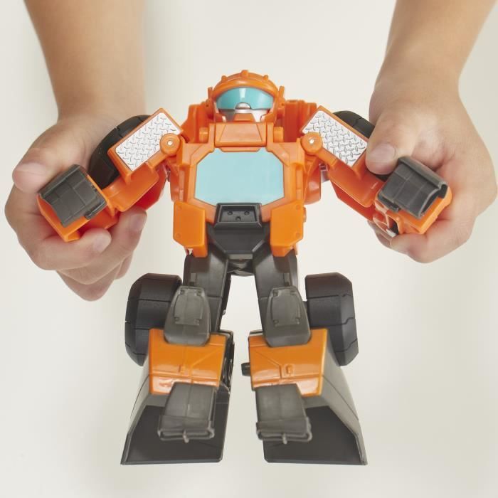 Transformers Playskool Rescue Bots Academy - Robot Secouriste Wedge de 15 cm - Jouet Transformable 2 en 1