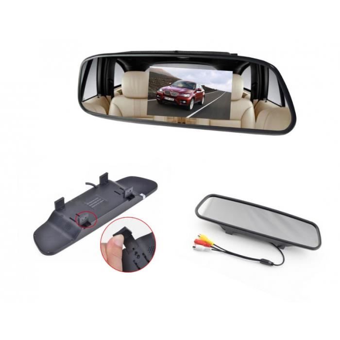 Rétroviseur Central à écran intégré 3.5- / 4.3- LCD Couleur - Accessoire vidéo pour voiture camion camping car