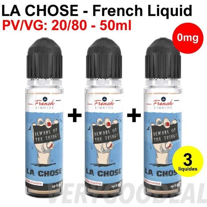 Eliquid LA CHOSE 0mg 50ml lot de 3 LE FRENCH LIQUID