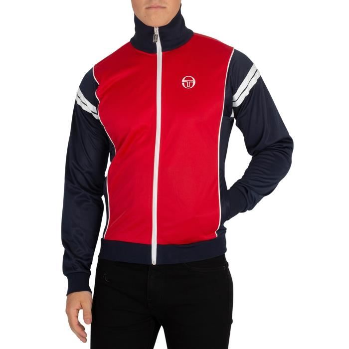 Sergio Tacchini Homme Veste de piste de logo, Rouge