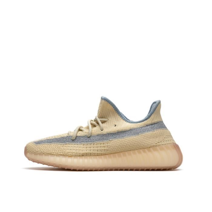 Basket Yezzy BOOST Yezzy 350 V2 -Linen- FY5158 Chaussures de Running Homme Femme - Jaune