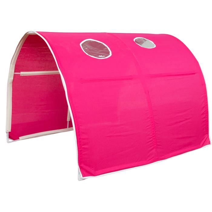 Tunnel de lit enfant en plastique, coloris rose- Dim : 90 x 70 x 100 cm
