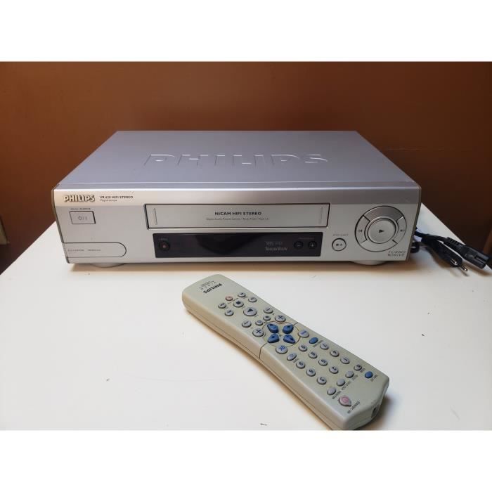 Magnetoscope Philips Vr 620 6 Tetes Hifi Stereo Lecteur Enregistreur K7 Cassette Video Vhs Vcr + Tel