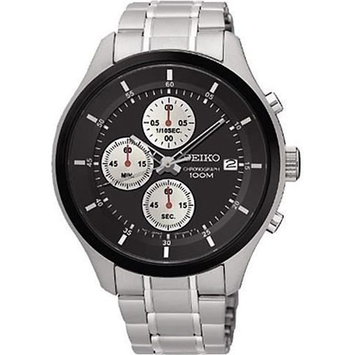 SEIKO HOMME 43MM BRACELET & BOITIER ACIER INOXYDABLE QUARTZ MONTRE SKS545