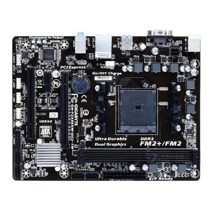 Carte mère GIGABYTE F2A88XM-DS2-TM AMD A88X Socket FM2 / FM2+ 2xDDR3 SDRAM 64GB Micro ATX Reconditionné - Gigabyte reconditionné disponible sur Cdiscount Seconde Vie