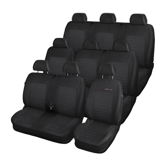 Housses Sièges Sur Mesure Renault Trafic II Van (2001-2014) | Sièges Avant 2+1 | Tissu Polyester | Compatible Airbags