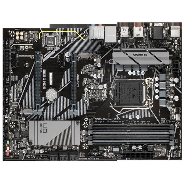 Carte mère GIGABYTE B560 HD3 Intel B560 Socket LGA1200 4xDDR4 SDRAM 128GB ATX - Gigabyte