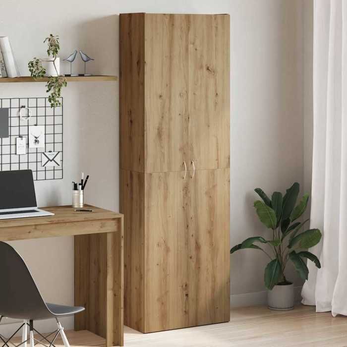 vidaXL Buffet haut chêne artisanal 60x32x190 cm bois dingénierie 3318715