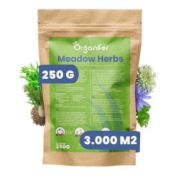 Comparer les prix de Graine - Semence - Organifer - Graines D'Herbes Aromatiques - Mélange Pour Prairie - 250 Grammes Pour 3000 M2