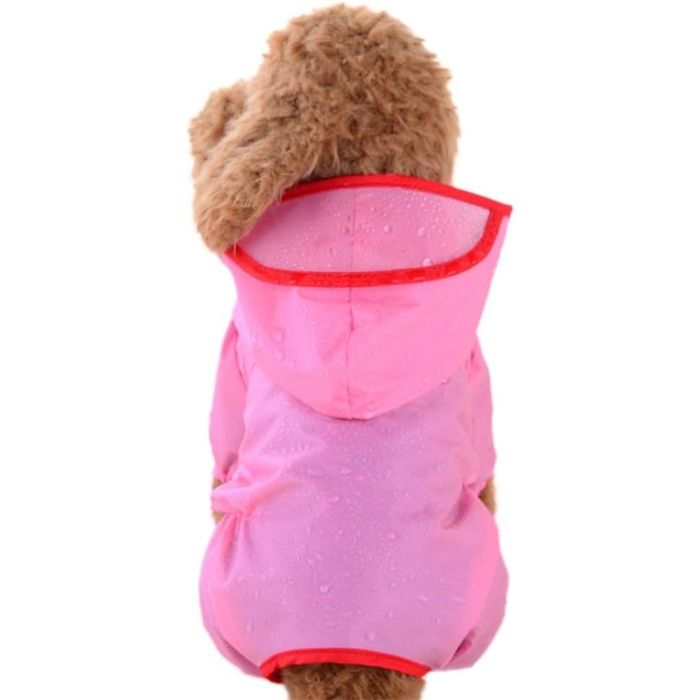 Chien Chiot Imperméable Manteau imperméable pour Petit Chien Sweats à Capuche Combinaison Vêtements Rose XL Chien Chiot Imperméable Manteau imperméable pour Petit Chien Sweats à Capuche Combinaison Vêtements Rose XL