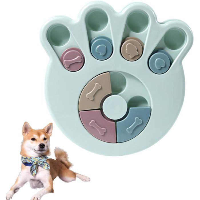 Comparer les prix de Puzzle feeder pour chien jouet ducatif interactif distributeur de friandises bleu PZCC
