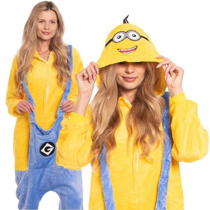 Pyjama Femme Combinaison Kigurumi Onesie Costume Minion Jaune 175