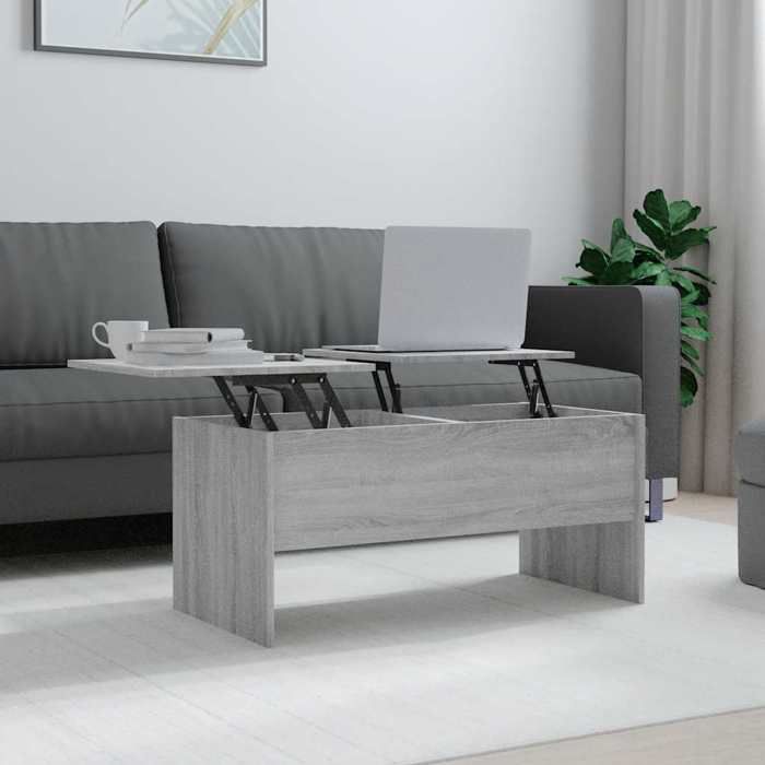 (Gris)Petite Table basseVIDAXLArmoire basse de salon Sonoma gris 102x505x465cm Bois dingénierie Mgnifique222101