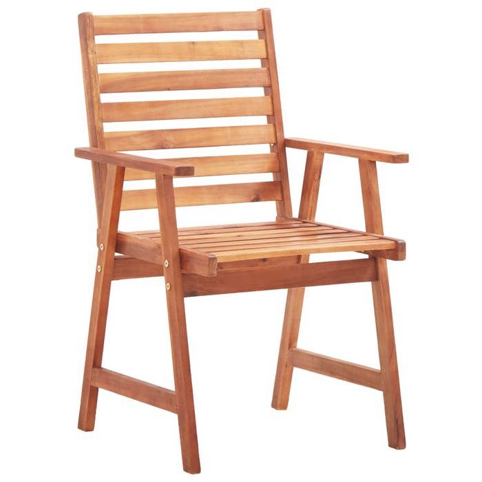 Chaises à manger dextérieur - lot de 6 - Acacia massif C2358