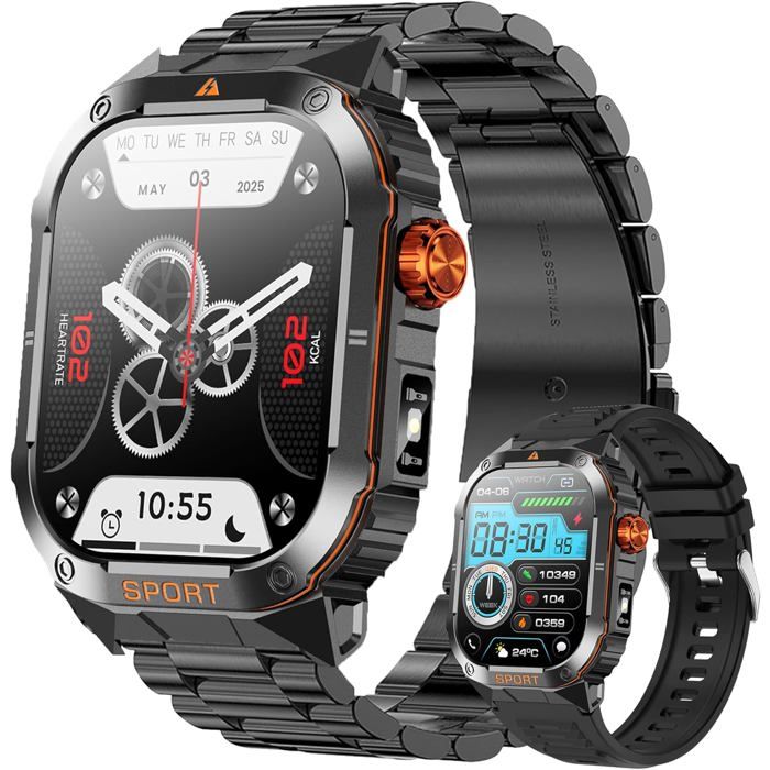 Montre Connectée - UNDERSCORE - SGDDFIT - 2 01 AMOLED - Bluetooth 5.2 - Étanchéité 3 ATM