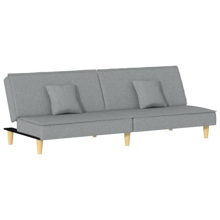 CHIC Canapé-Lit - Lit gigogne Convertible - à gris clair tissu - 200x89x70 cm 192778 S11