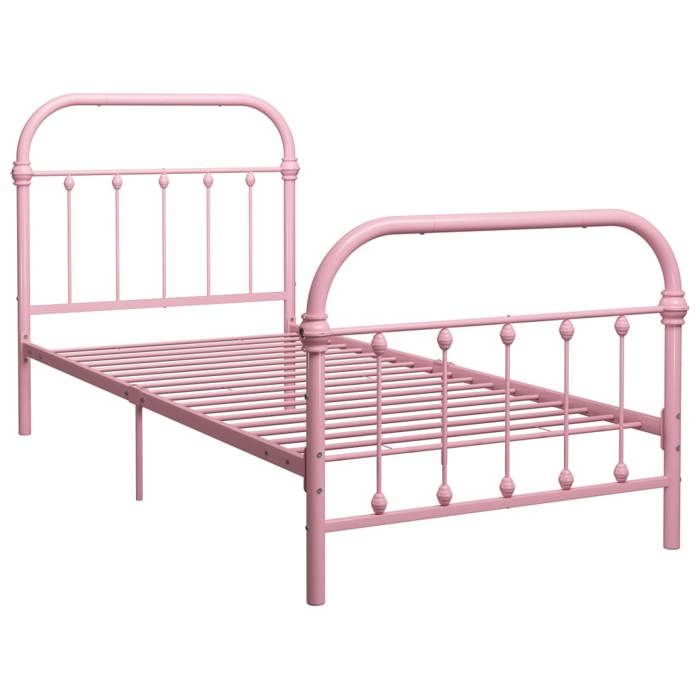 SALE 2026Cadre de lit - 1 personnes - Structure de lit - 213x101x109cm - rose métal 90x200cm17.1 Kg 657842