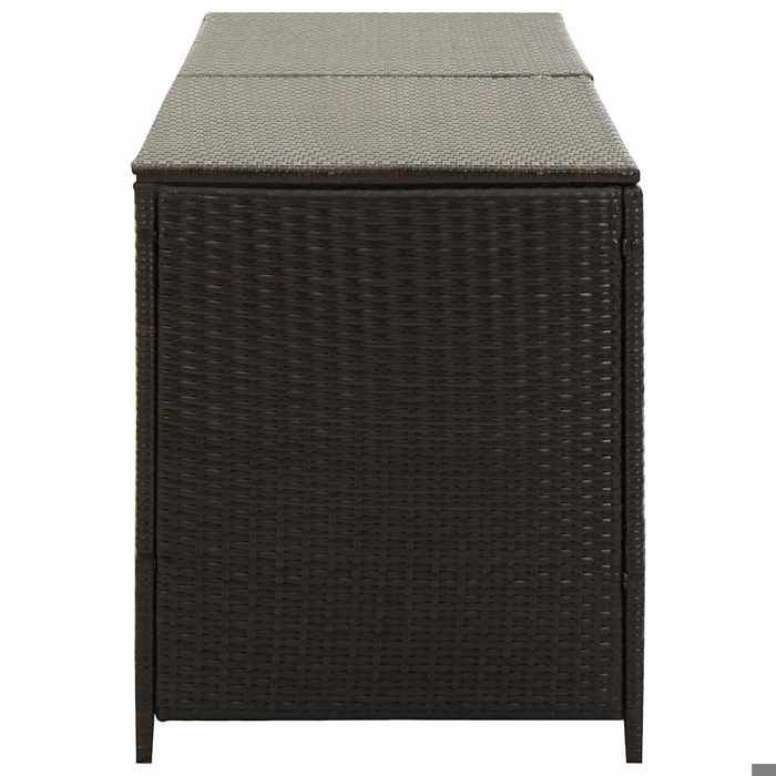 Sale 2026 Coffre de rangement de jardin - BURKE - grande espace - résine tressée 200x50x60 cm - marron CC237