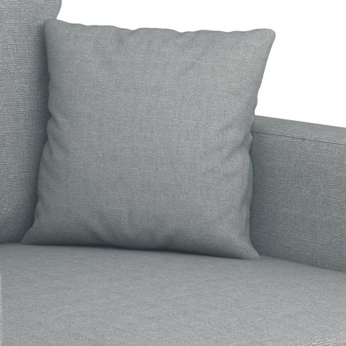 BURKE@ Fauteuil-Canapé 1 PLACE - Chaise simple - 1 personne - Gris clair 60 cm Tissu SS1605