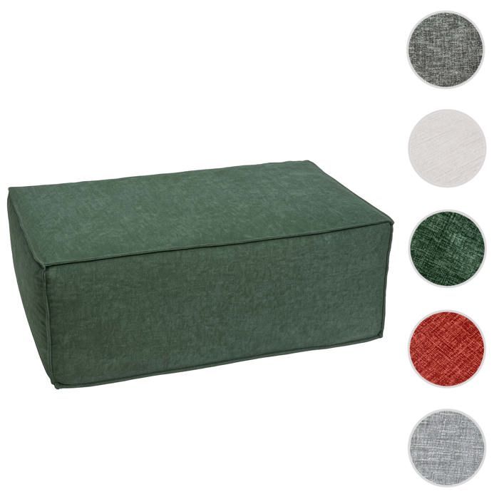 Ottomane/accessoires pour canapé HWC-O54 pouf repose-pieds 38x97x70cm vert