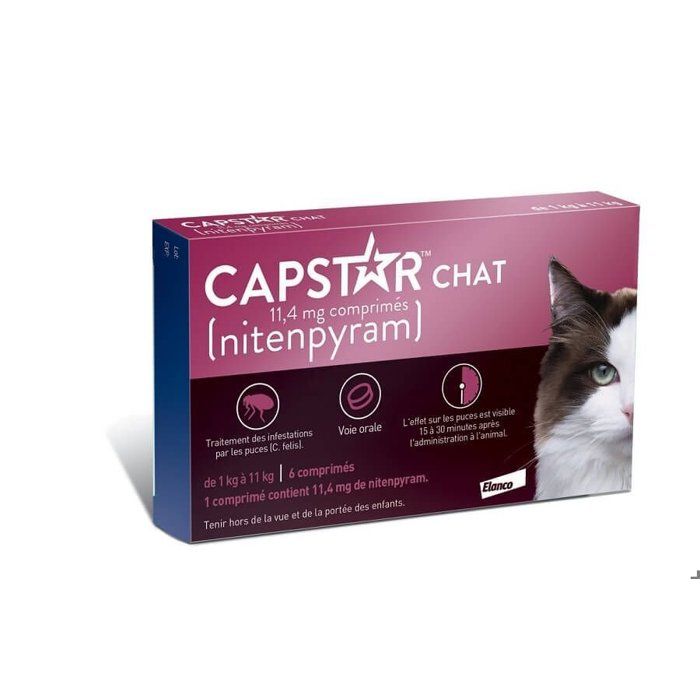 Comparer les prix de Capstar 11.4 mg chat
