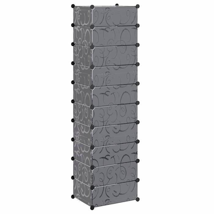 Remise 2026®Meuble Entrée Noir - Armoire à chaussures - Bonne ventilation - avec 10 compartiments - noir - 778 1561713