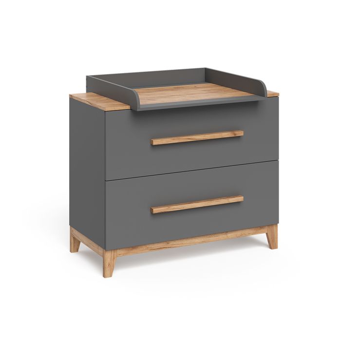 Table à langer Malia 108x98cm avec plan à langer Gris/Chêne Artisan Vitalispa 58353 Table à langer Malia 108x98cm avec plan à langer Gris/Chêne Artisan Vitalispa 58353
