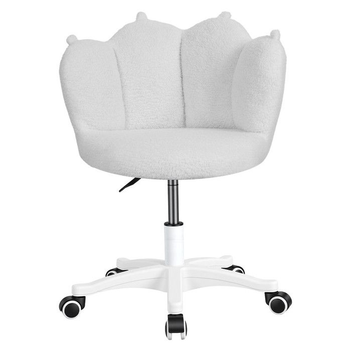 Tabouret de coiffeuse pivotant avec dossier en forme de patte de chat - pour maquillage manucures chambre à coucher