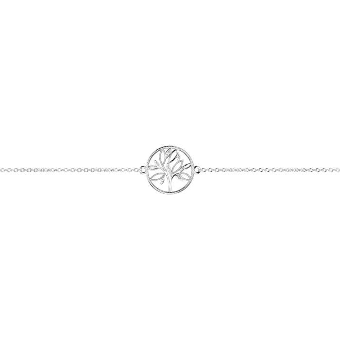 Bracelet - LES GEORGETTES - Les Intemporels (Couleur de la matière) - Arbre de Vie - Argenté - 19 cm